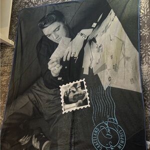 Throw Blanket Elvis Presley Fan Mail Stamp Letters 59 X 49 Inches Fleece NWOT